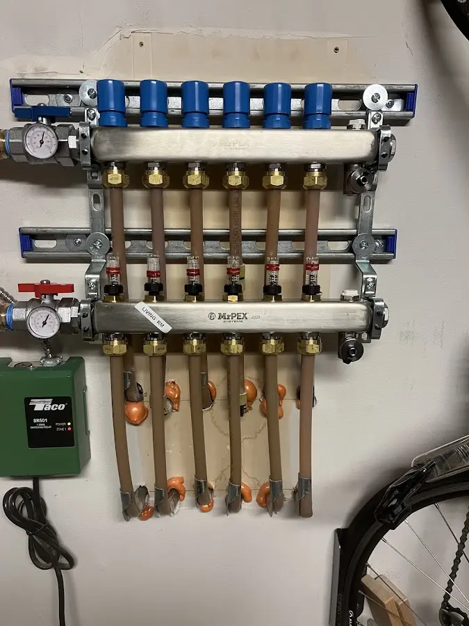 Plumber performing Leak Detection at a residential property in Perry